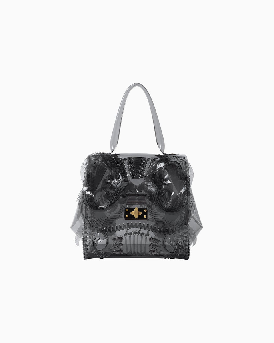 Transparent Sculptural Handbag - black - Mame Kurogouchi