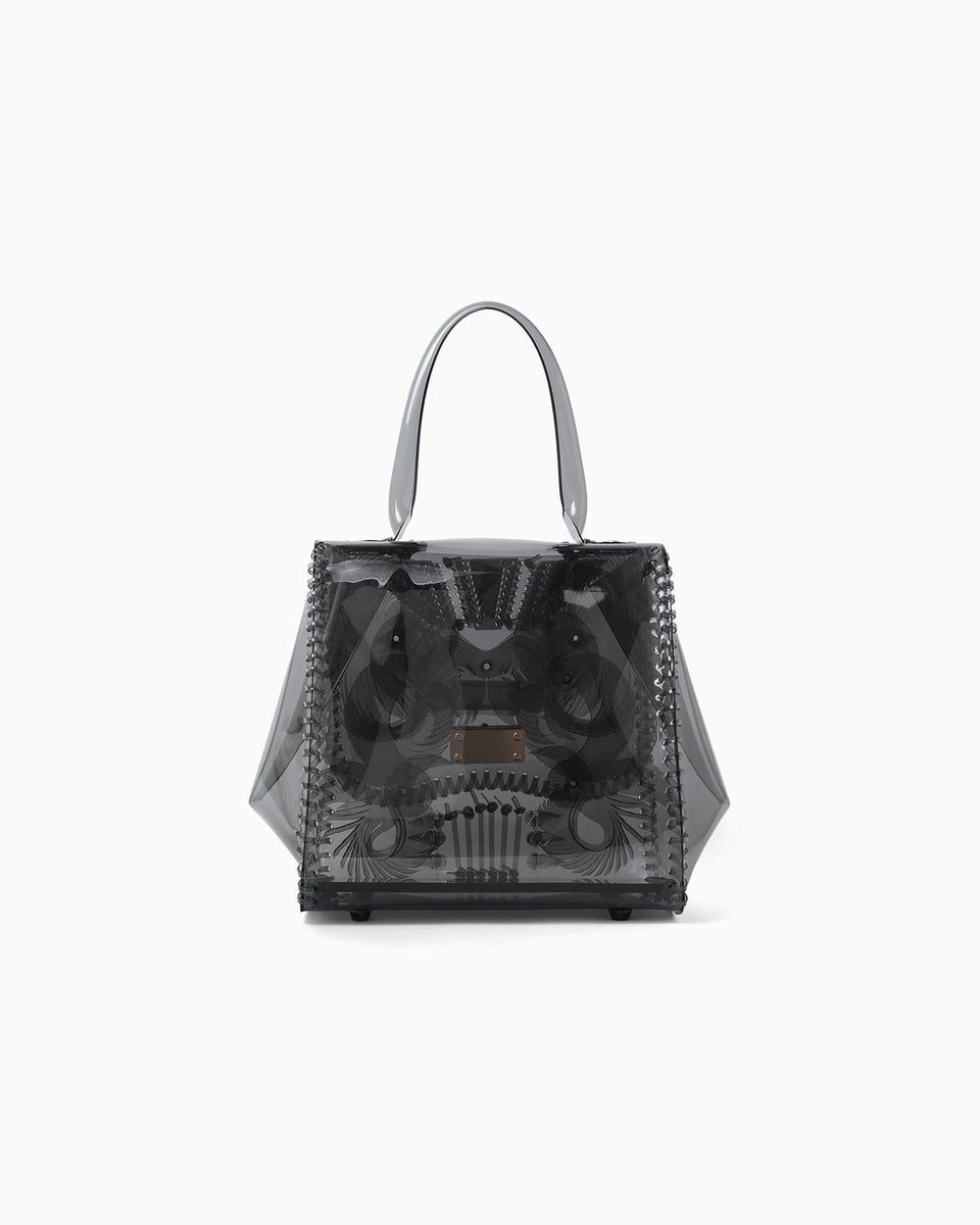 Transparent Sculptural Handbag - black - Mame Kurogouchi