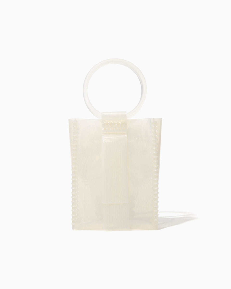 Transparent Sculptural Mini Handbag - white - Mame Kurogouchi