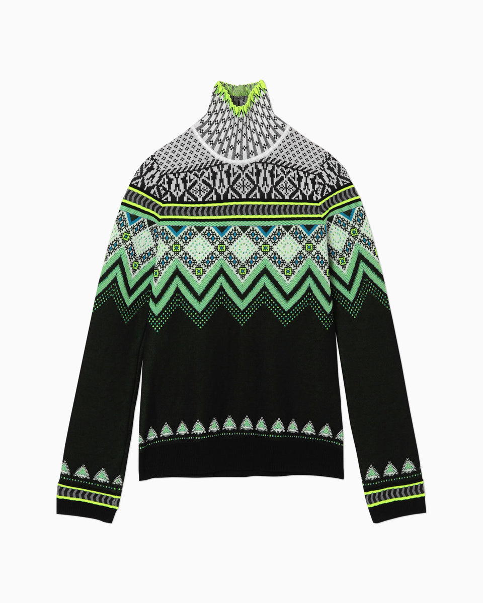 JOHNMASONSMITH FAIR ISLE HIGH NECK KNIT | www.innoveering.net