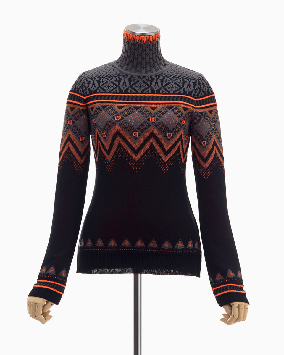 JOHNMASONSMITH FAIR ISLE HIGH NECK KNIT | www.innoveering.net