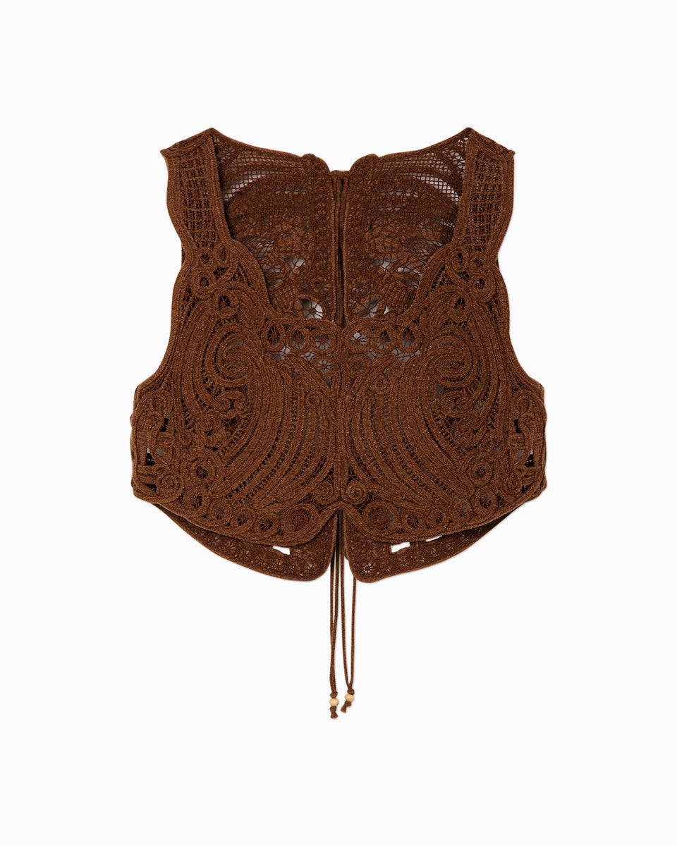 mame ＊ Cording Embroidery Vest