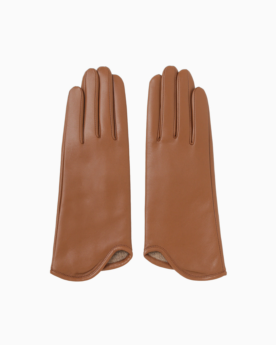 カラーブラウン新品! PRADA プラダ ラムスキン レザーグローブ ブラウン 手袋 サイズ7