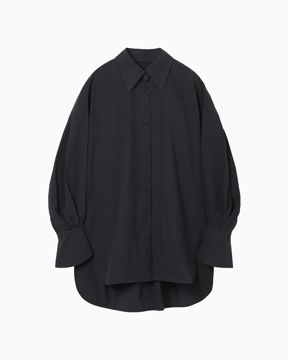 Nidom Cotton Oversized Shirt - navy - Mame Kurogouchi