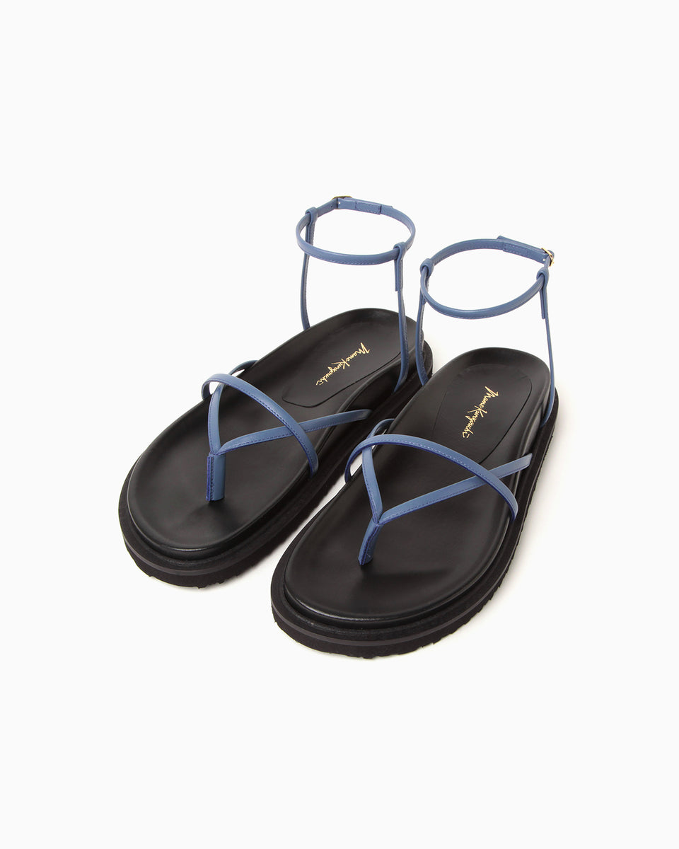 Ankle Strap Sandals - blue - Mame Kurogouchi