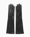 Leather Long Dress Gloves - black