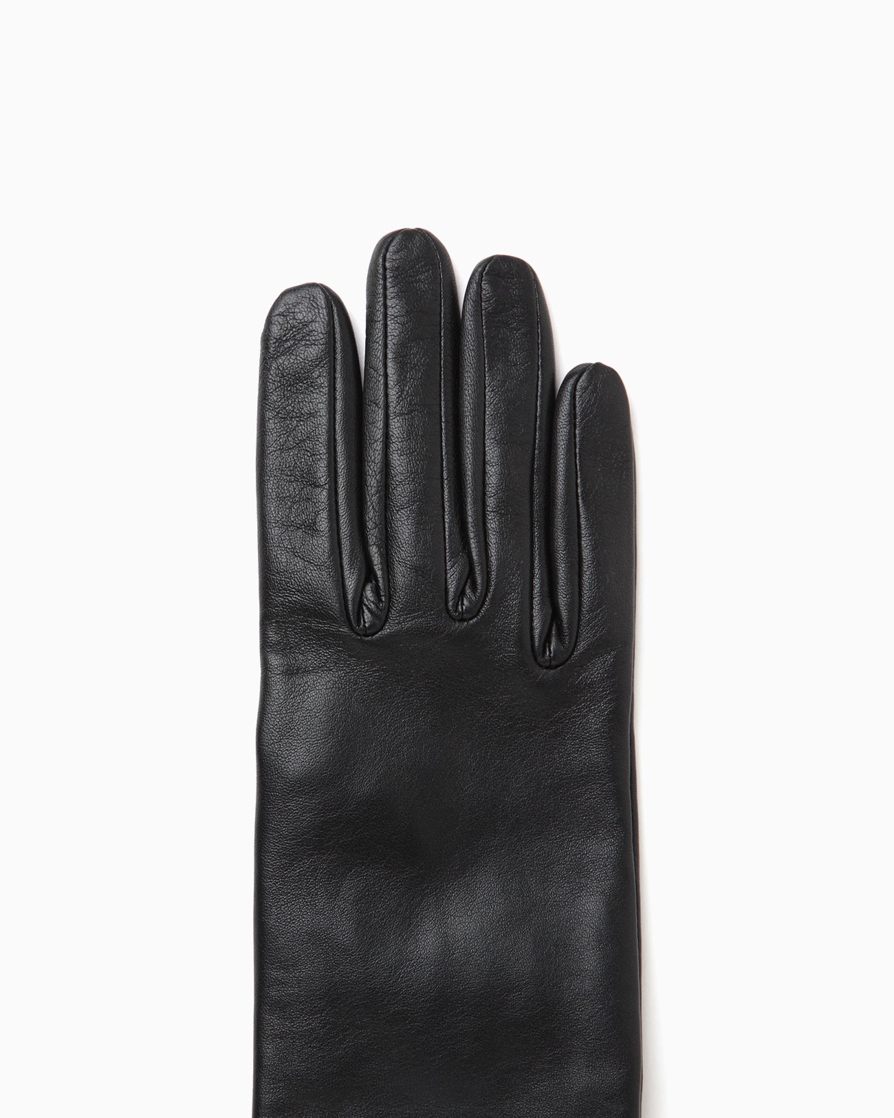 Leather Long Dress Gloves - black