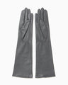 Leather Long Dress Gloves - grey