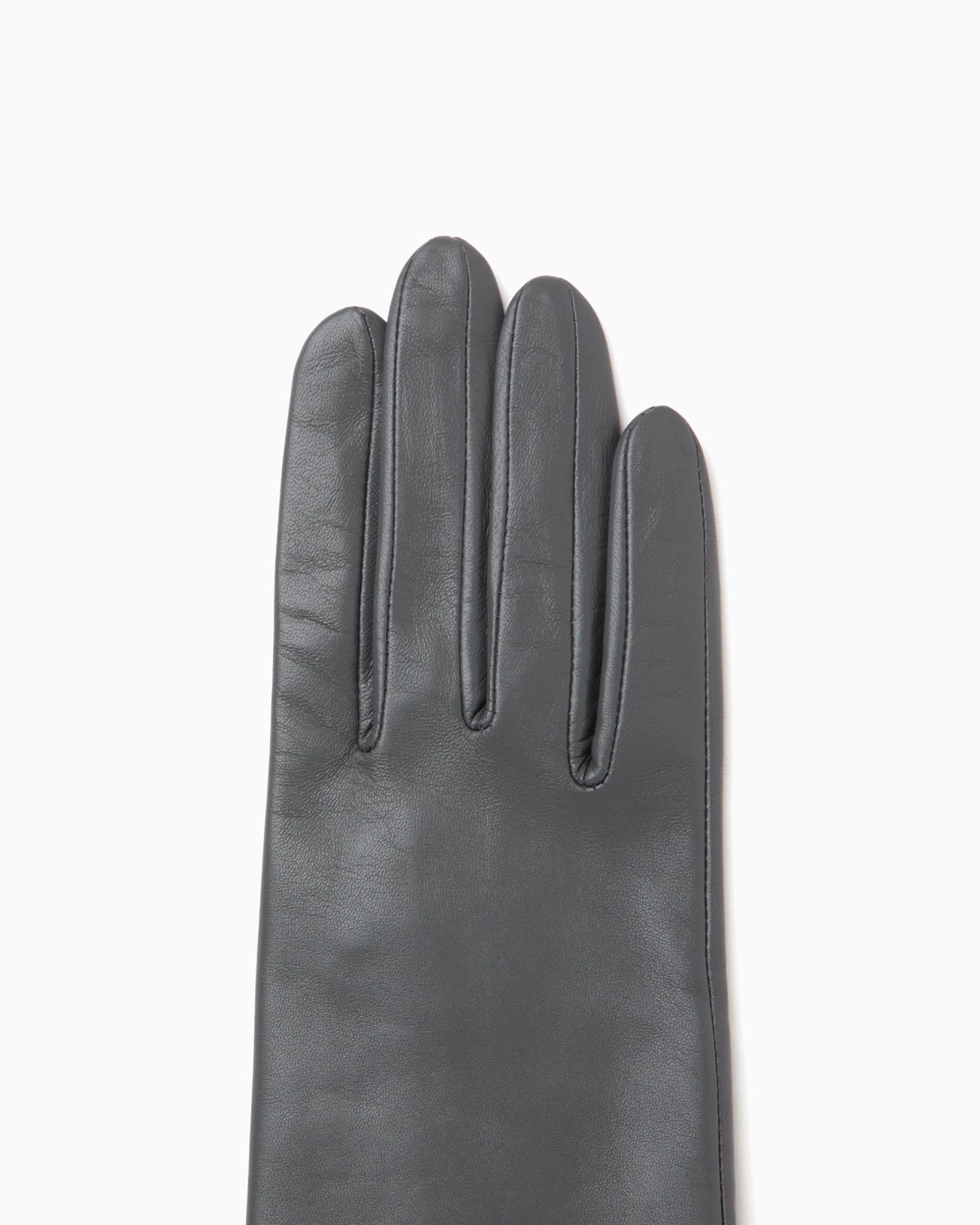 Leather Long Dress Gloves - grey