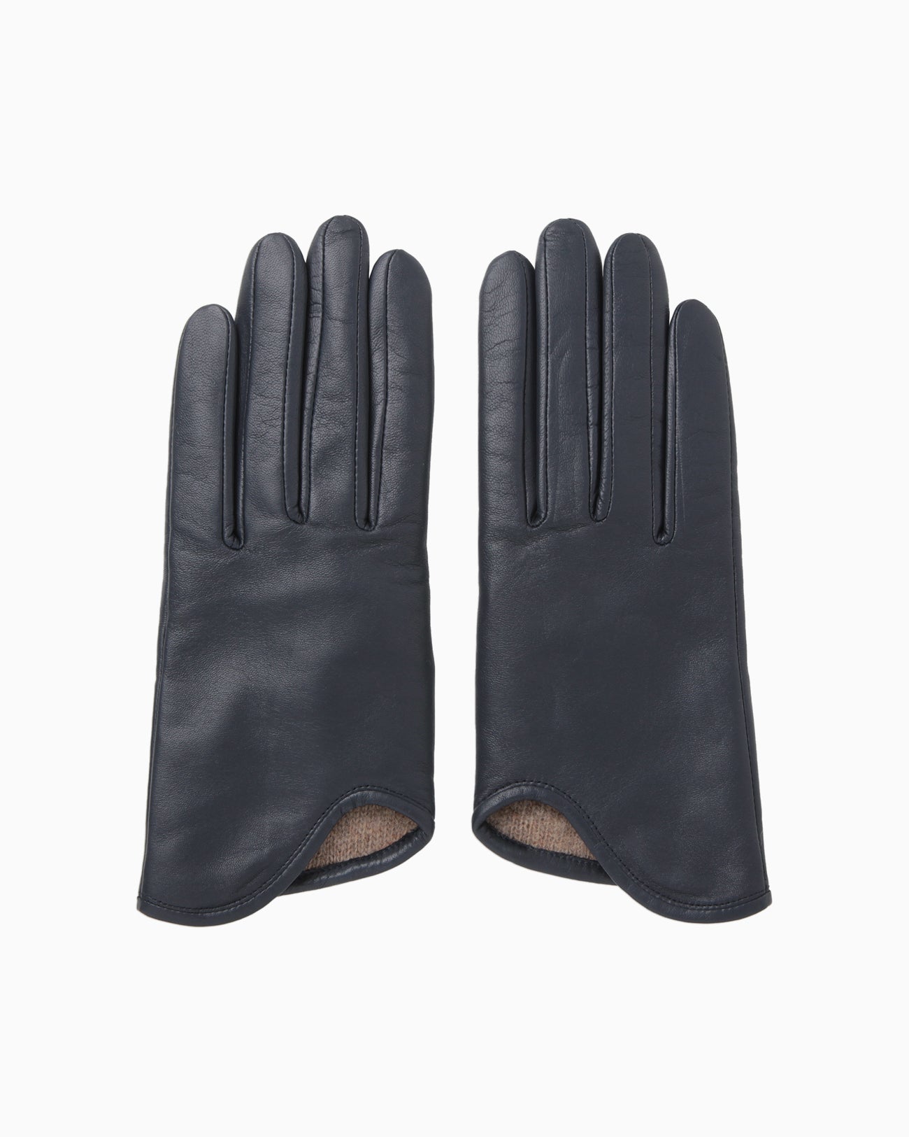 Leather Dress Gloves - navy