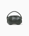 Synthetic Leather Boston Bag - green