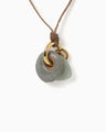 Handcrafted Pottery Necklace - grey