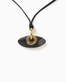 Handcrafted Pottery Necklace - black