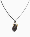 Handcrafted Pottery Necklace - black