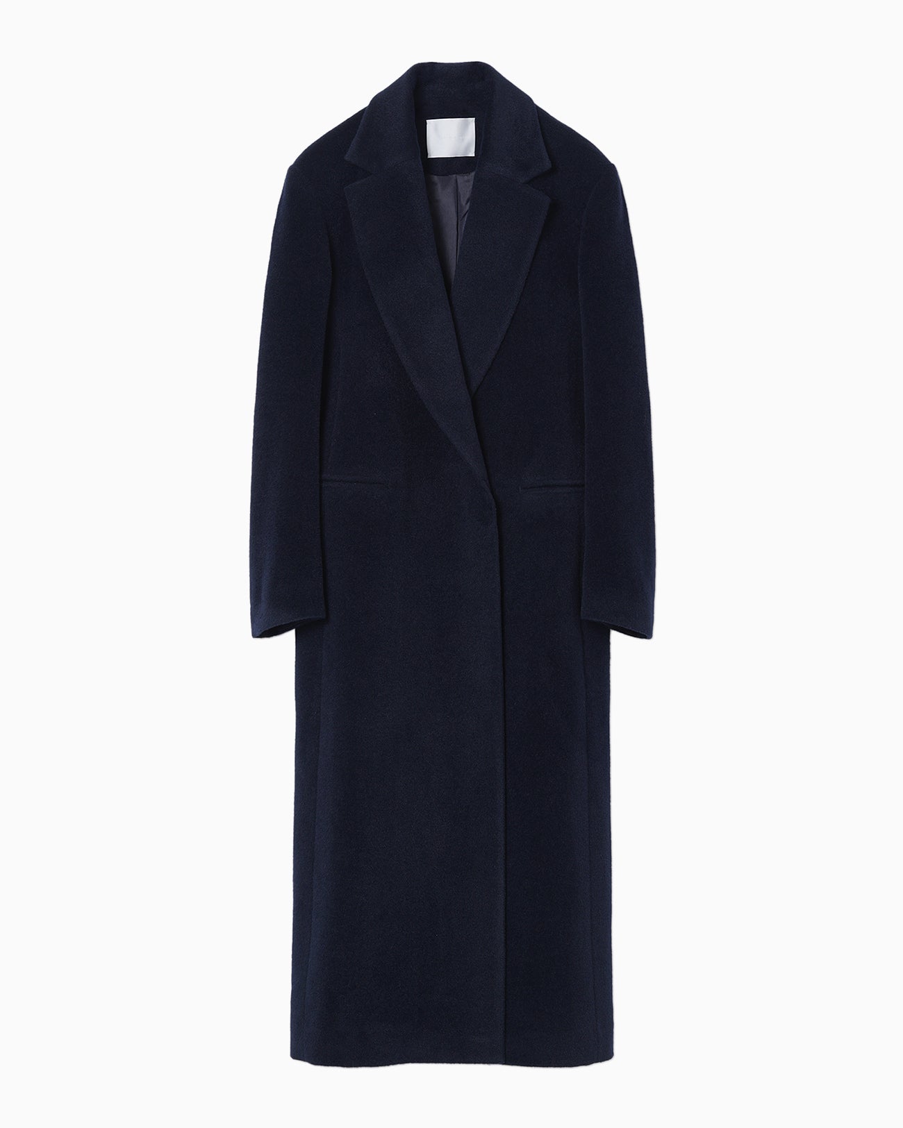 Beaver Finished Alpaca Wool Chester Coat - navy