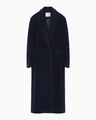 Beaver Finished Alpaca Wool Chester Coat - navy