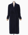 Beaver Finished Alpaca Wool Chester Coat - navy