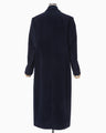 Beaver Finished Alpaca Wool Chester Coat - navy