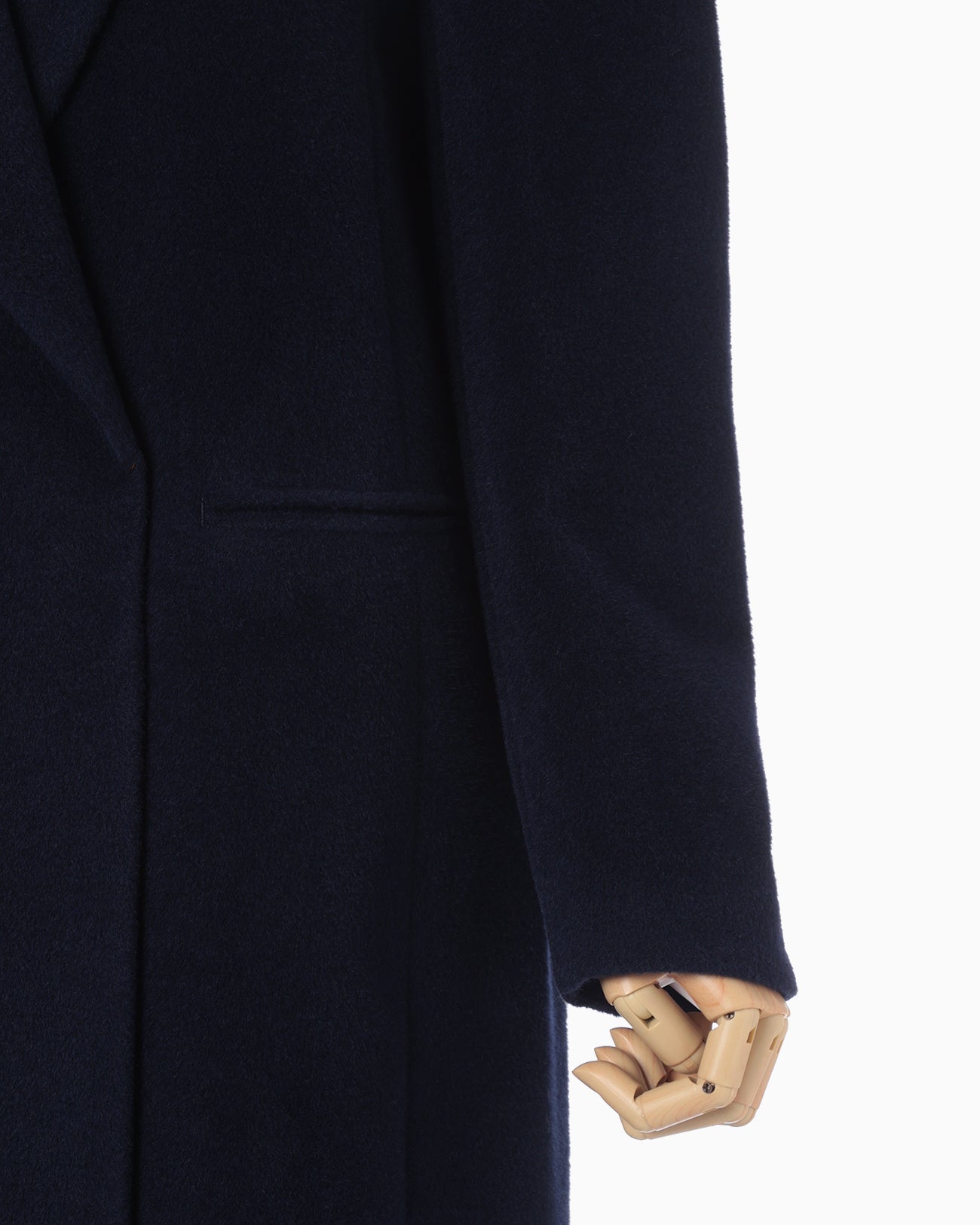 Beaver Finished Alpaca Wool Chester Coat - navy