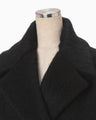 Gradient Dye Mohair Double-Breasted Coat - black