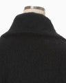 Gradient Dye Mohair Double-Breasted Coat - black