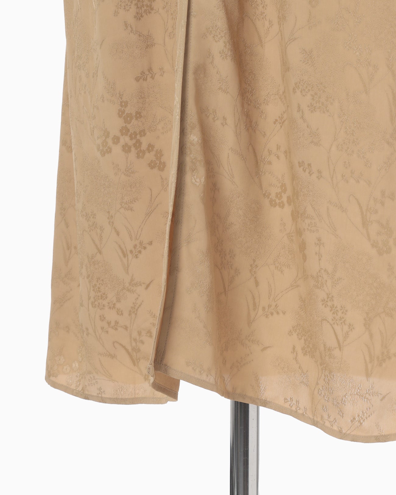 Floral Jacquard Camisole Dress - beige