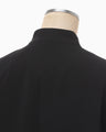 Acetate Polyester Mao Collar Jacket - black