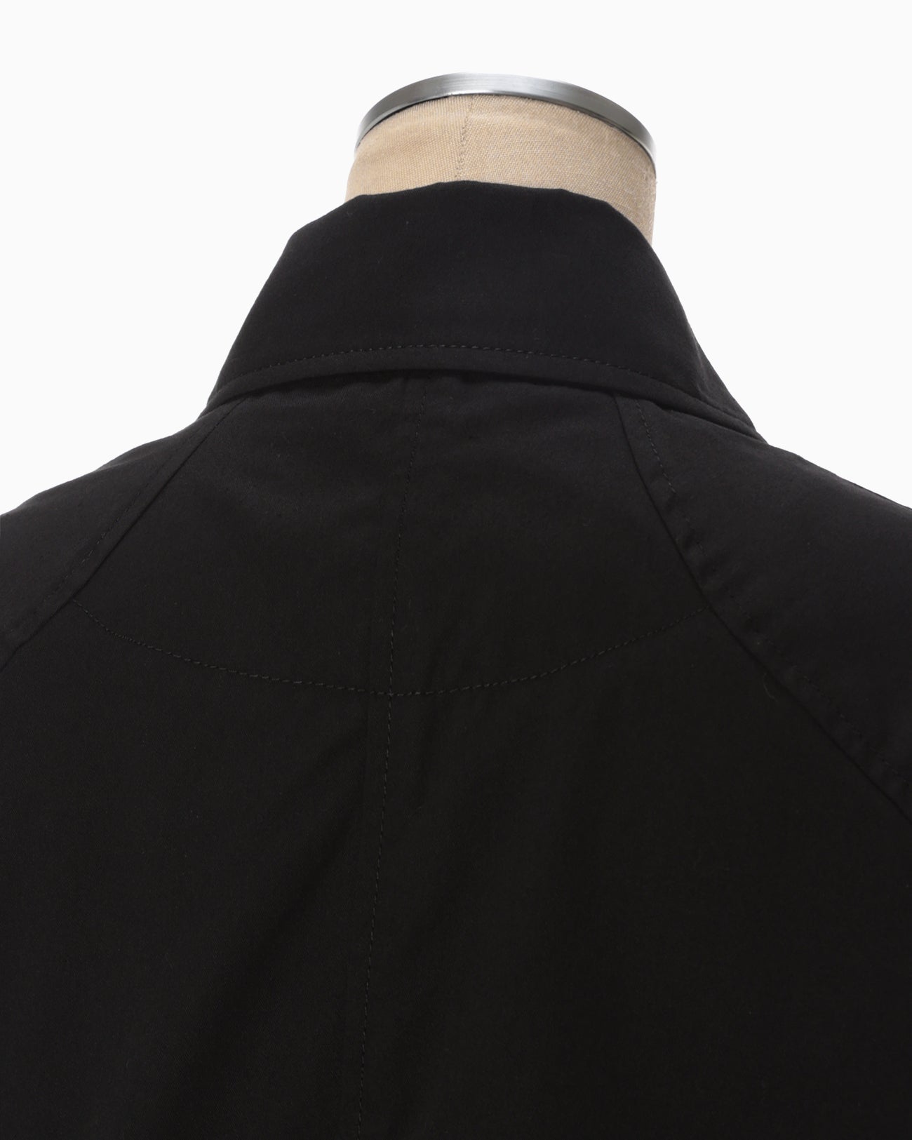 Organic Cotton Twill Short Jacket - black