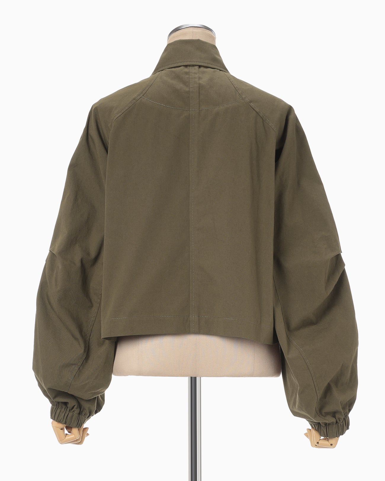 Organic Cotton Twill Short Jacket - khaki