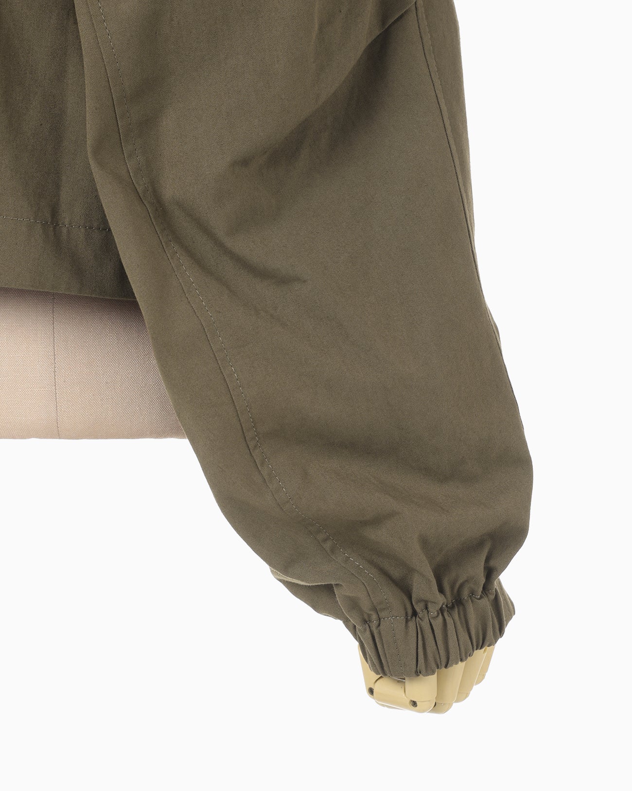 Organic Cotton Twill Short Jacket - khaki