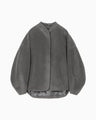 Beaver Finished Alpaca Wool Blouson - grey