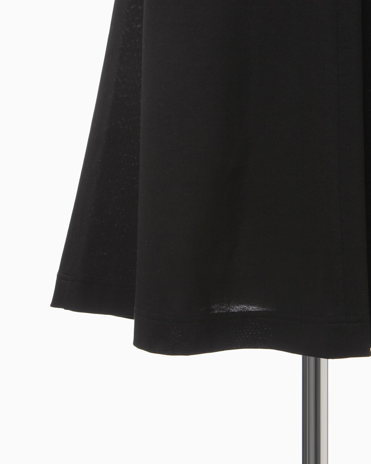 Cotton Jersey Flared Dress - black