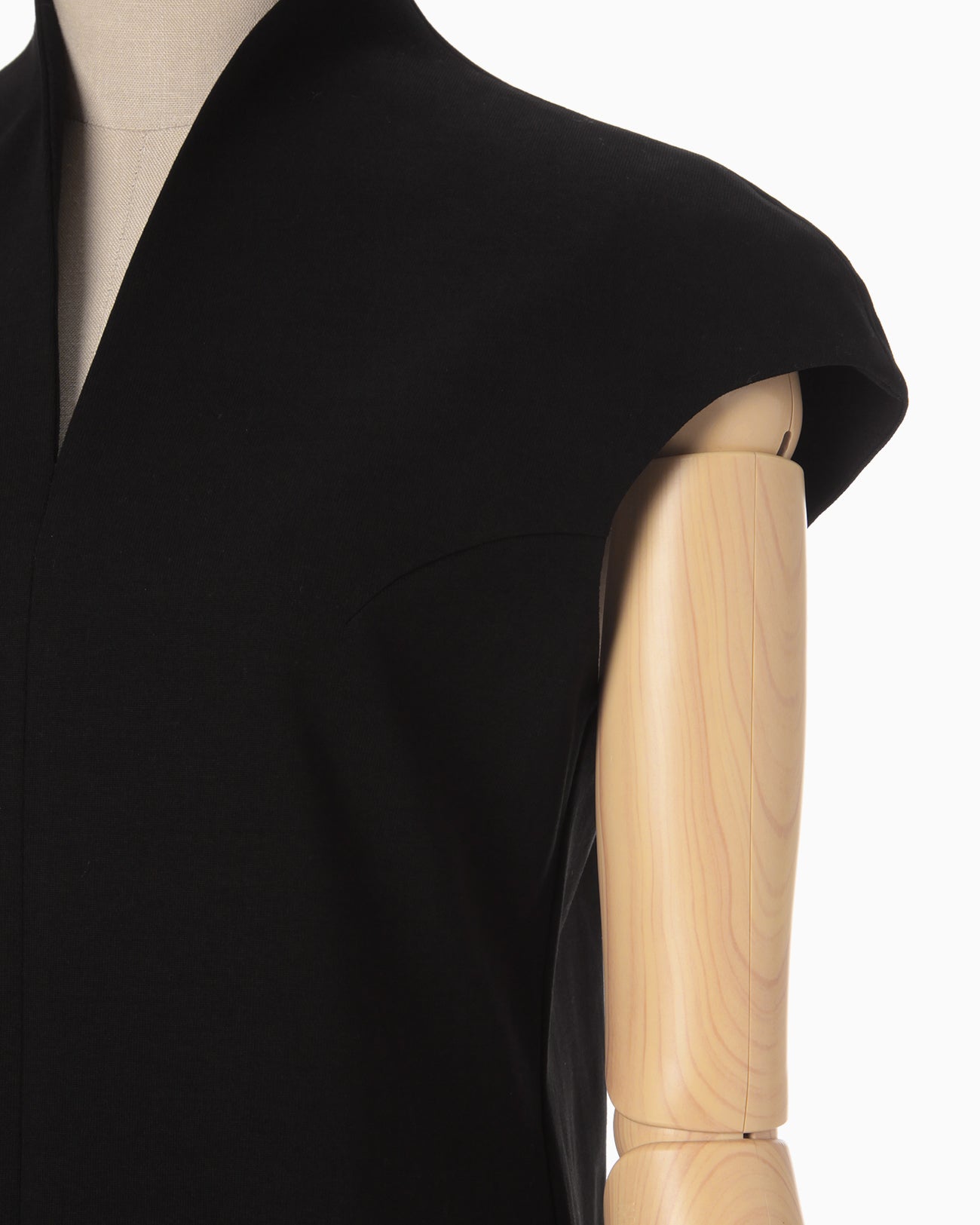 Cotton Jersey French Sleeve Top - black