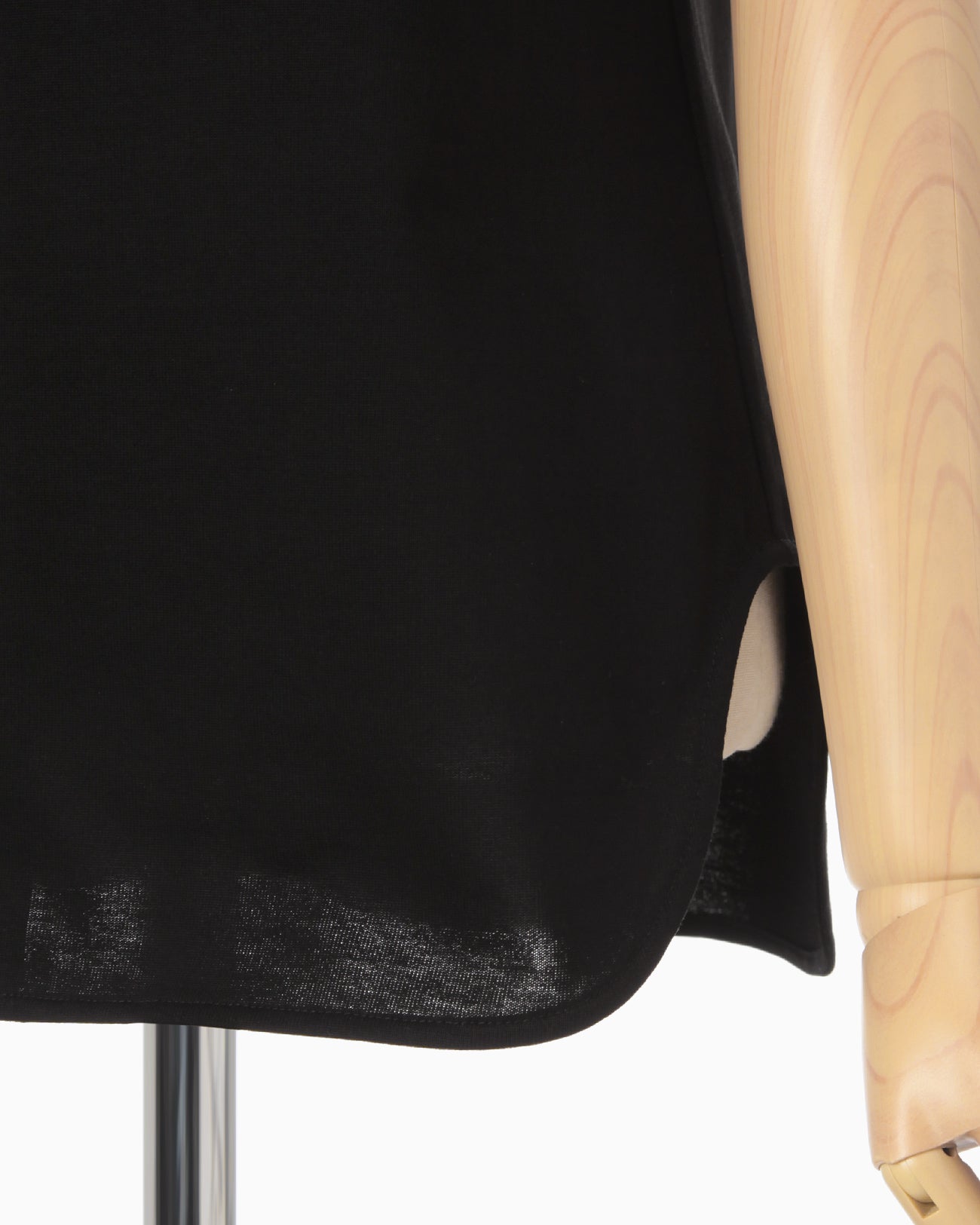 Cotton Jersey French Sleeve Top - black