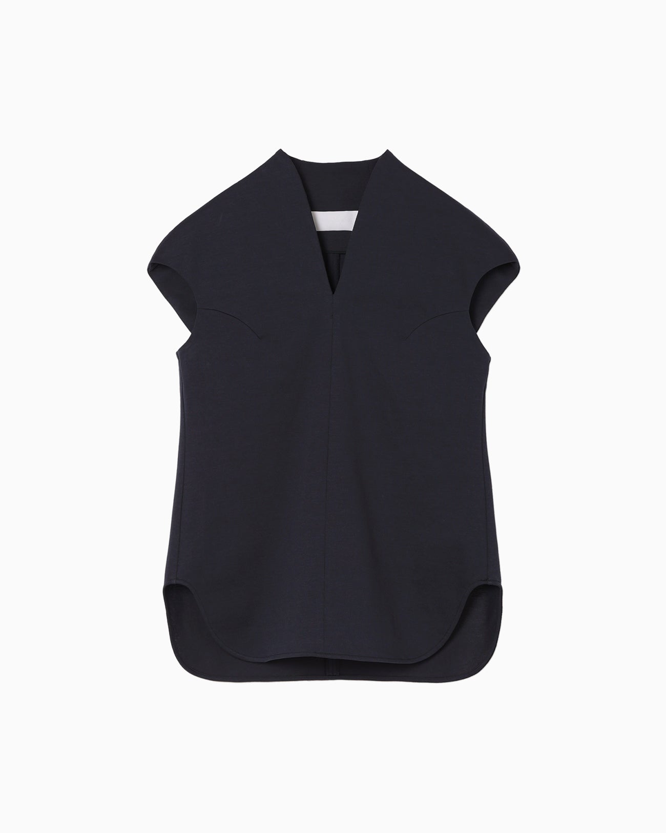 Cotton Jersey French Sleeve Top - navy