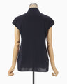 Cotton Jersey French Sleeve Top - navy