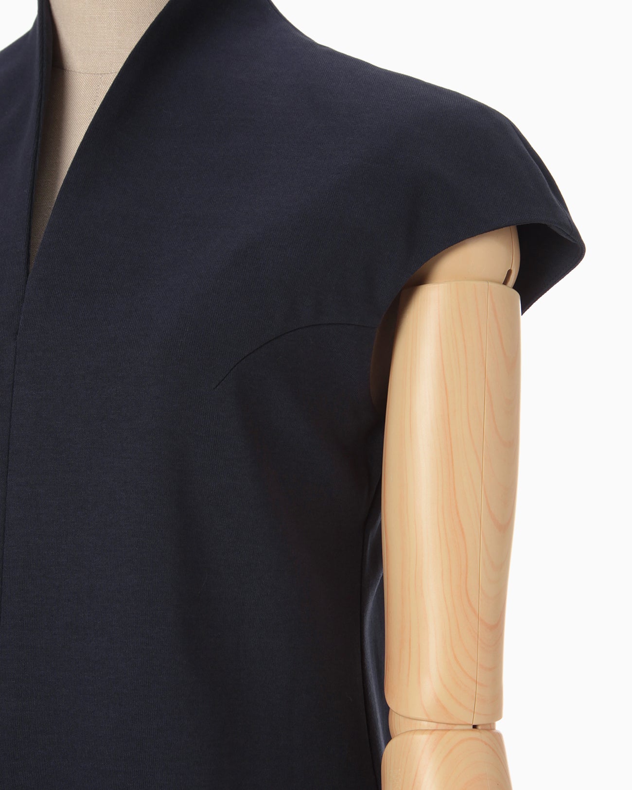 Cotton Jersey French Sleeve Top - navy