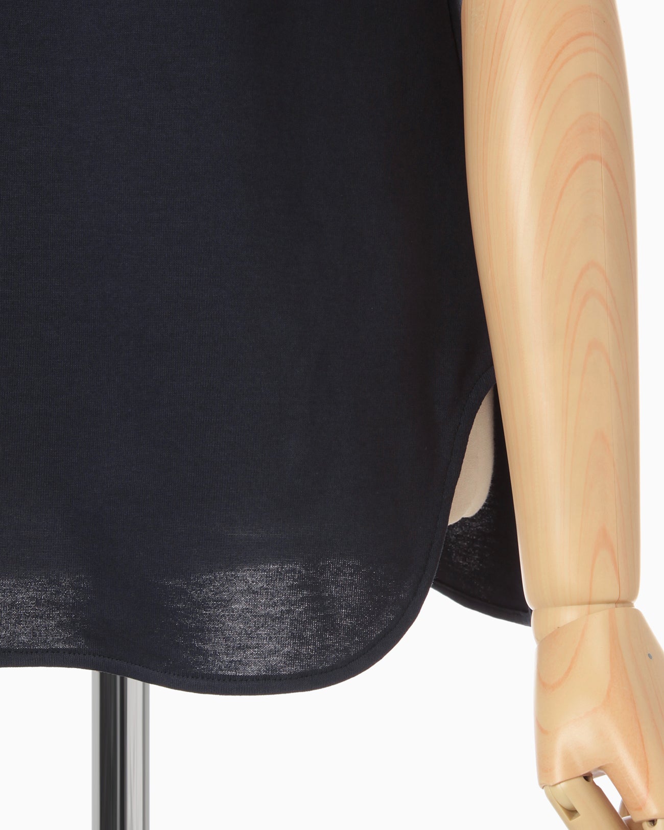 Cotton Jersey French Sleeve Top - navy