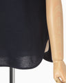 Cotton Jersey French Sleeve Top - navy