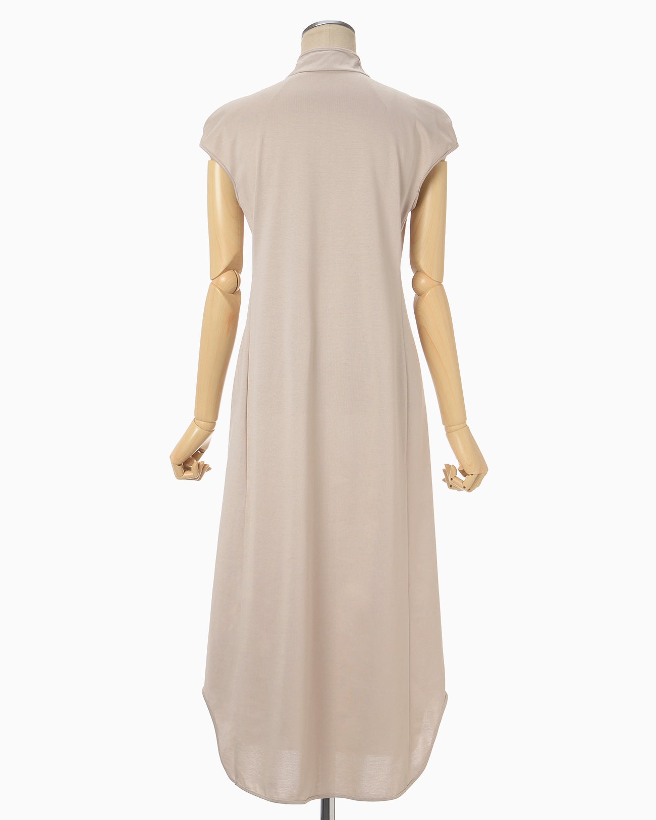 Suvin Cotton French Sleeve Jersey Dress - beige