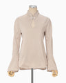 Suvin Cotton Jersey Top - beige