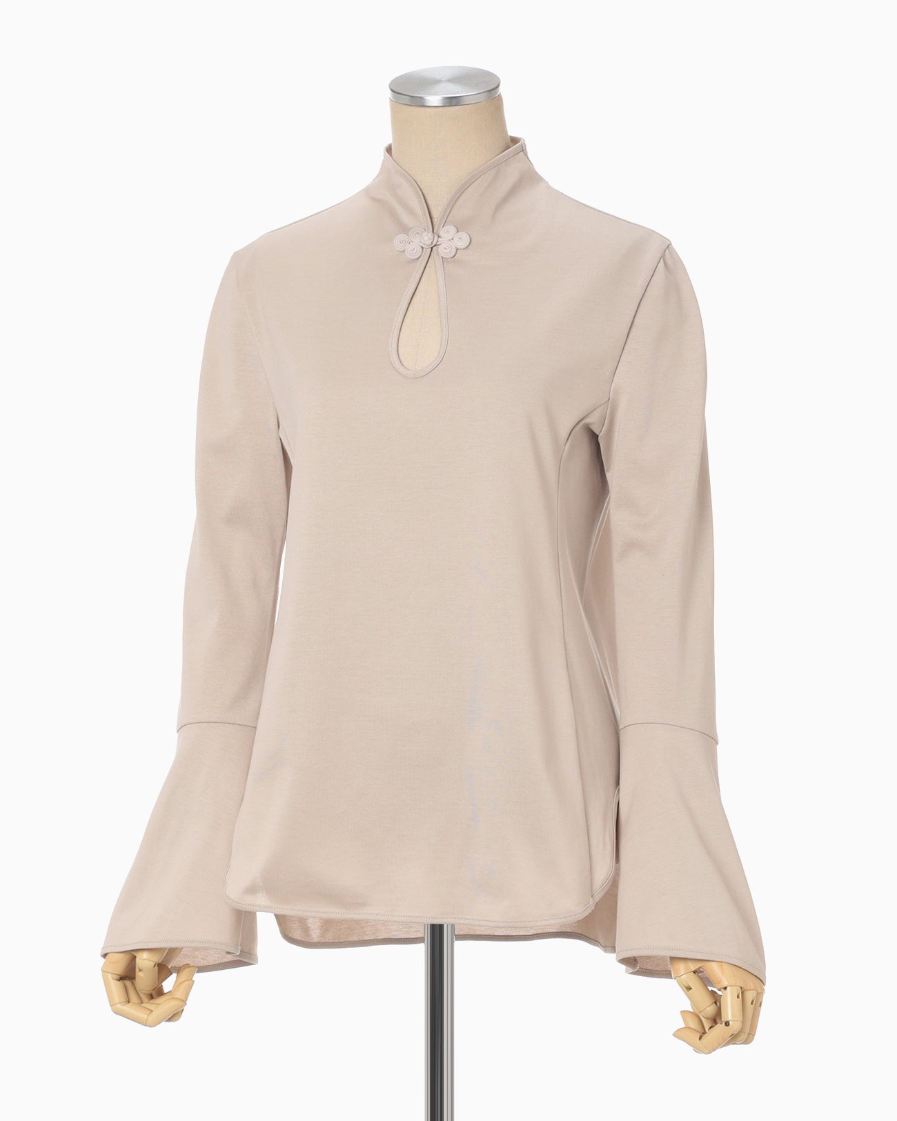 Suvin Cotton Jersey Top - beige