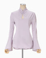 Suvin Cotton Jersey Top - purple