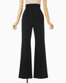 Double Jersey Flared Trousers - black