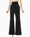 Double Jersey Flared Trousers - black