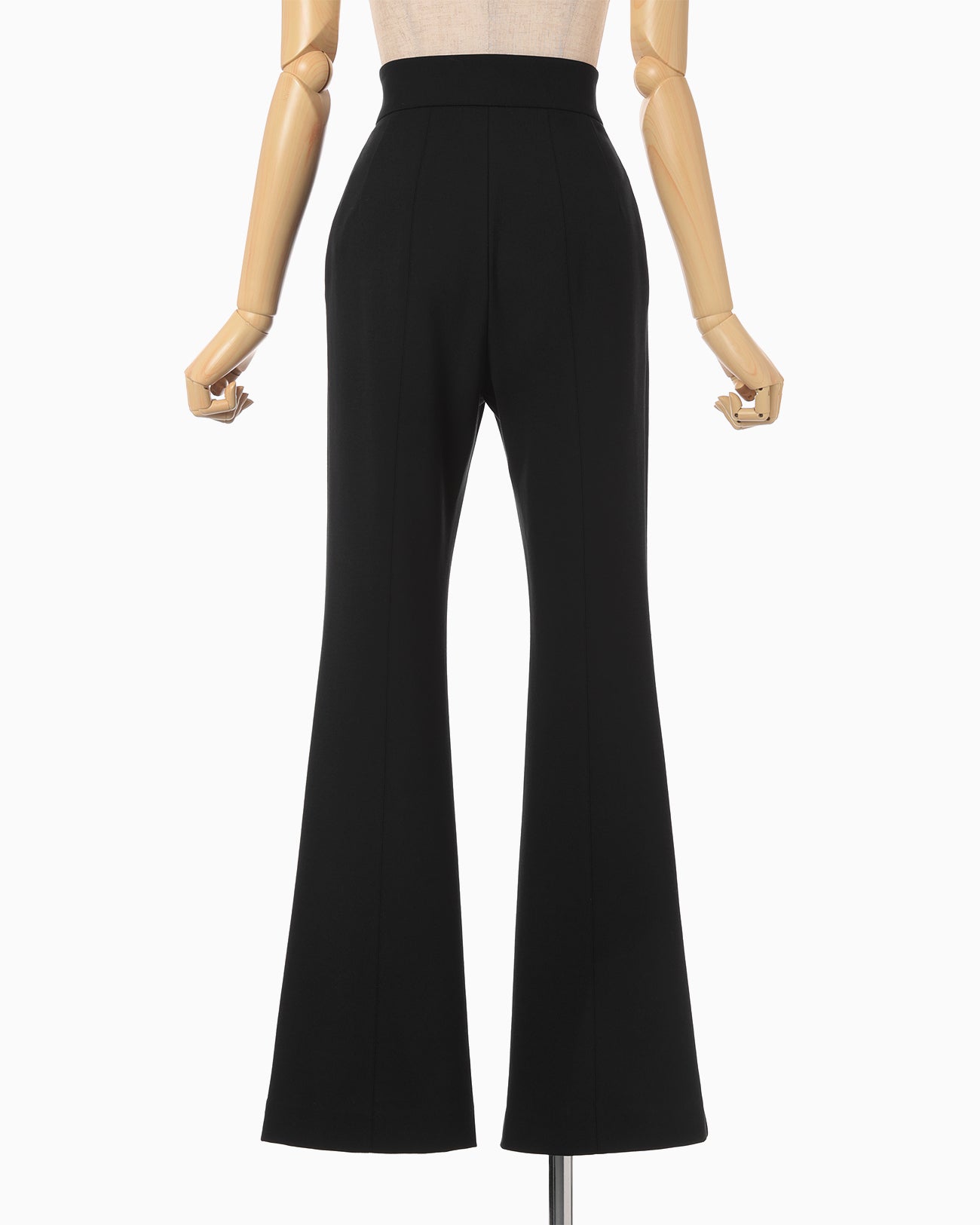 Double Jersey Flared Trousers - black