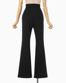 Double Jersey Flared Trousers - black