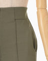 Double Jersey Flared Trousers - khaki