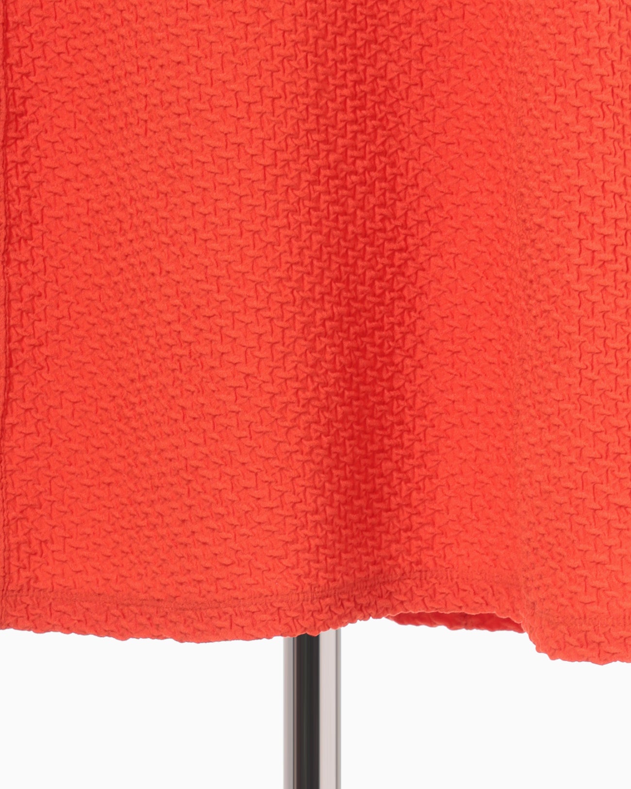 Shirring Jersey Jacquard Flared Skirt - vermillion