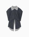 Wool Reversible-Jersey Top - navy